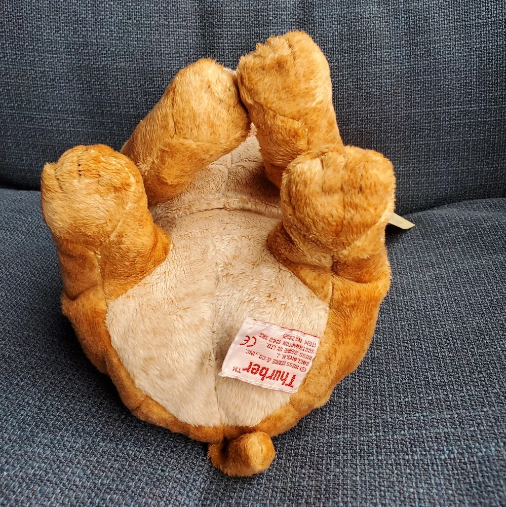 Russ Berrie Thurber Plush Sharpei Bulldog Puppy Dog w/ Red Bandanna 7” Soft Toy - Picture 4 of 6